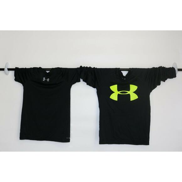 Under Armour Bundle Lot of 2 Boy’s Short Sleeve T-Shirts Kid’s Youth XS/Small - Picture 1 of 8